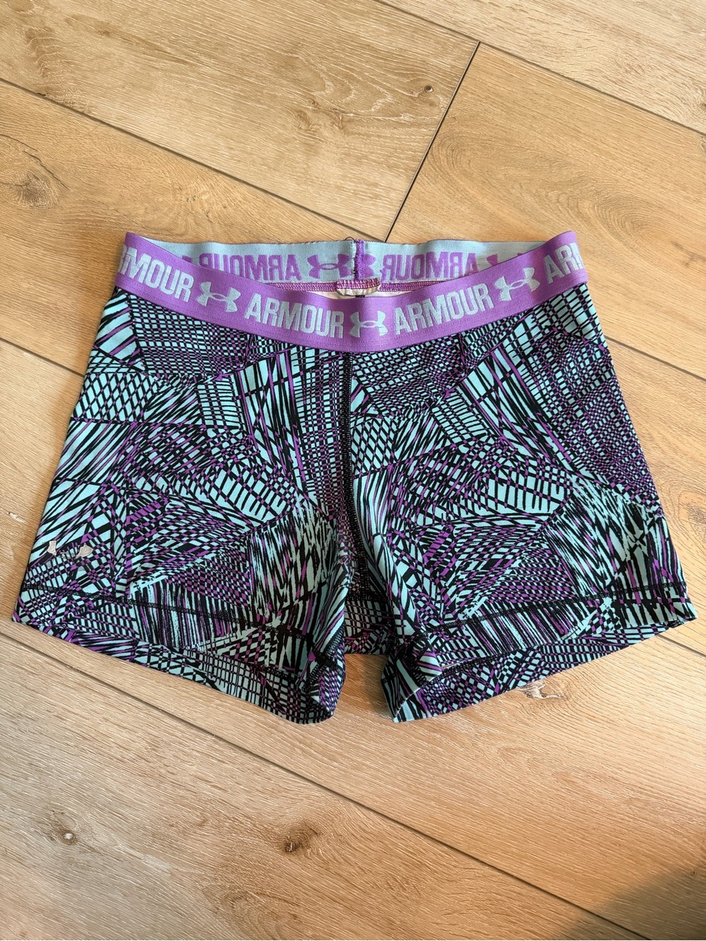 Under Armour Purple & Teal Geometric Spandex